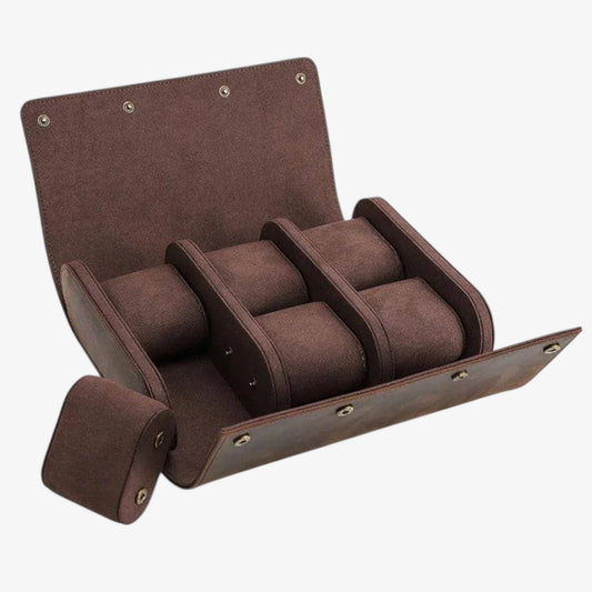 ROLL EN CUIR 6/8 MONTRES,- VINTAGE